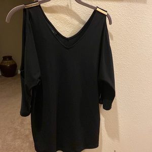 Poly spandex INC black top